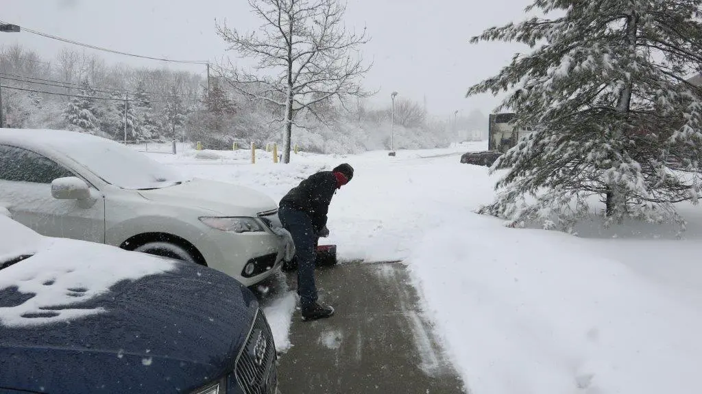 Digging car out of snow