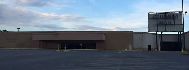 deserted shopping mall