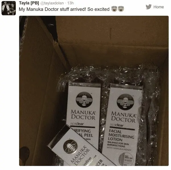 Manuka Doctor package delivery