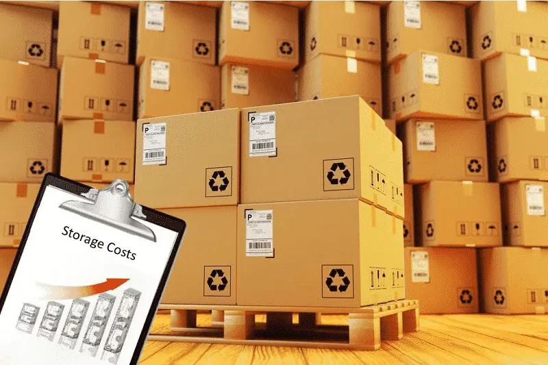stock on pallets with clipboard