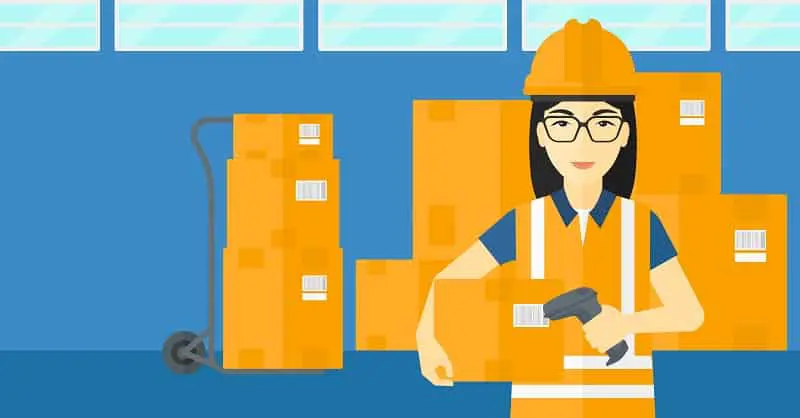 warehouse worker cartoon