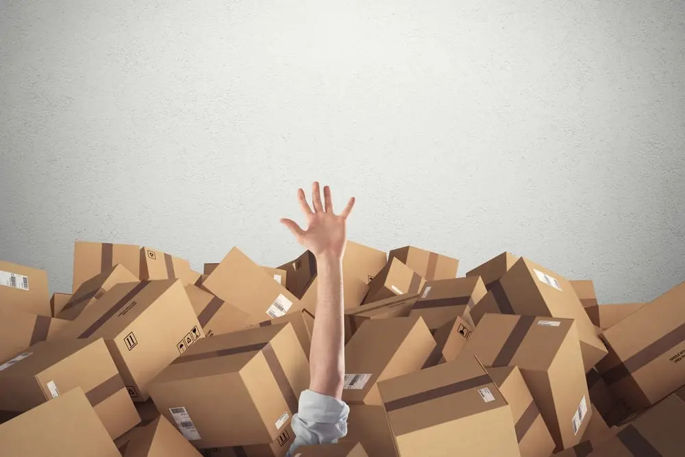 buried by peak season deliveries