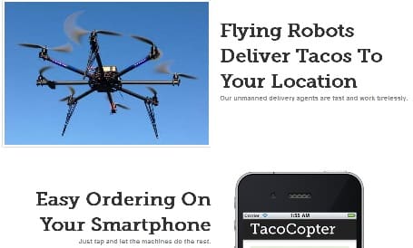TacoCopter taco delivery drones