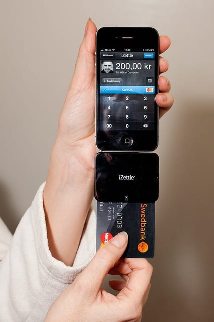 mobile payment system in use