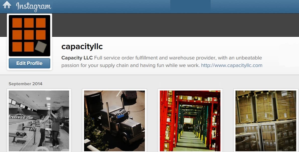Capacity LLC Instagram Profile