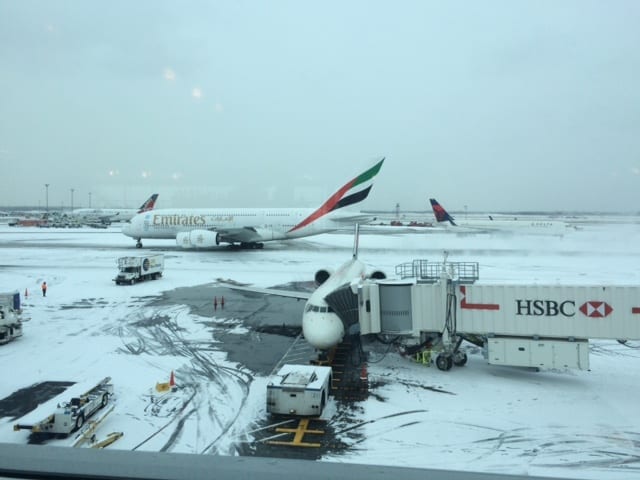 New York JFK airport winter 2015