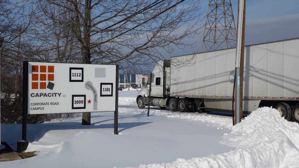 Truck entering Capacity LLC's NJ warehouse