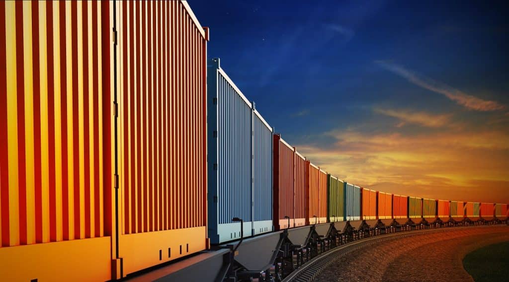 us rail freight cars on track