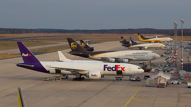 FedEx UPS and DHL carrier planes