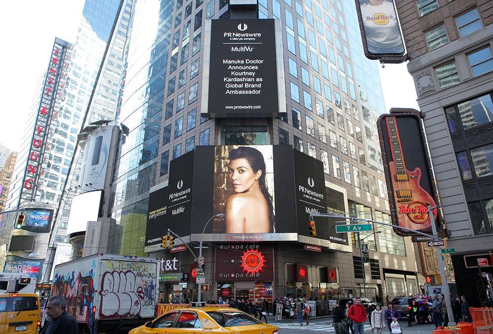 Manuka Doctor Kardashian Times Square ad