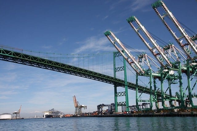 container cranes at the port of long beach