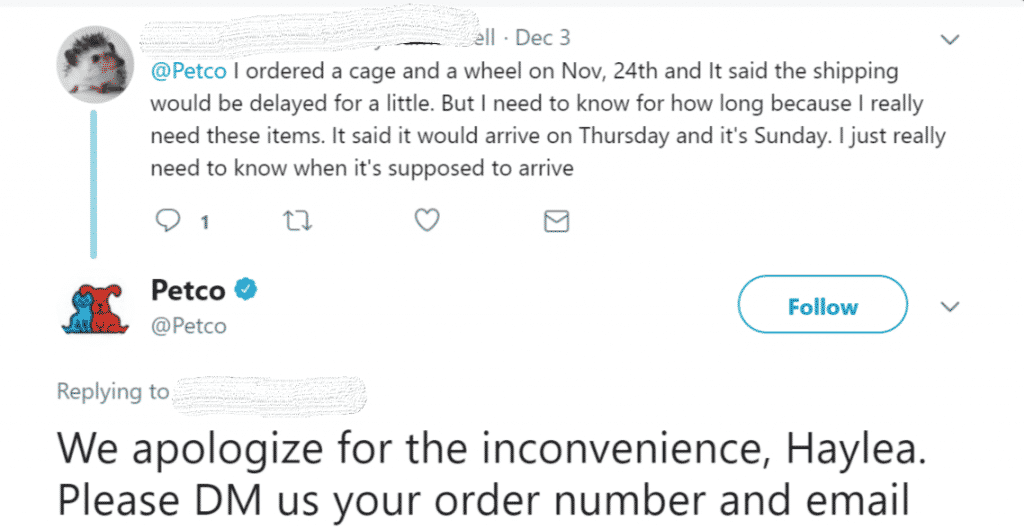 Petco Order Delay 2017