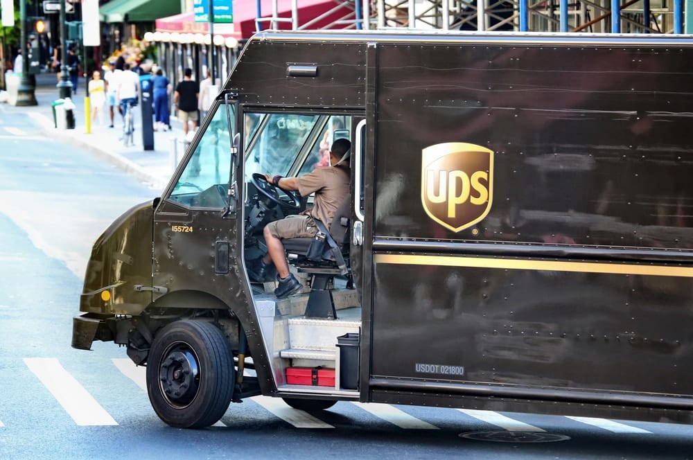 UPS delivery truck in NYC