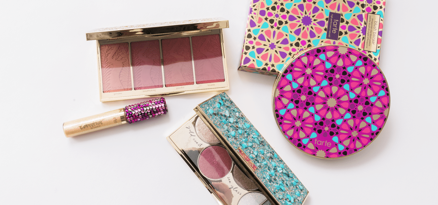 Tarte Cosmetics case study - products and storage cases