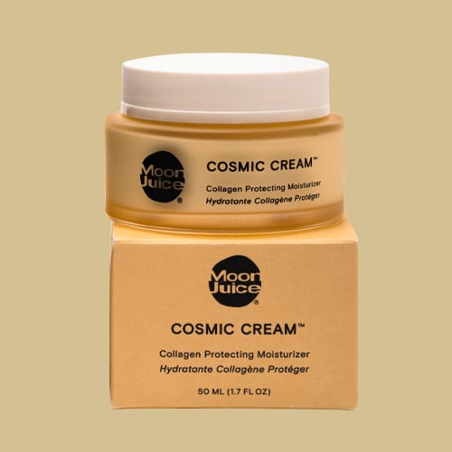 Moon Juice cream beige background