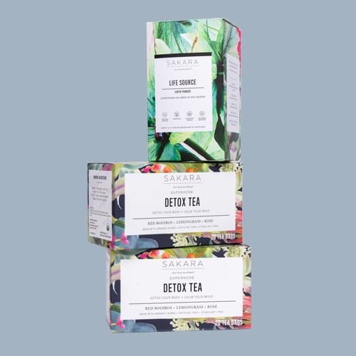 Sakara Life tea gray background
